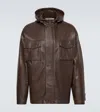 Tod's Leather Jacket In Brown