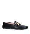Tod's Leather Kate Gommino Driving Shoes In Black
