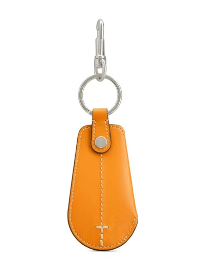 Tod's Leather Key Holder In Orange