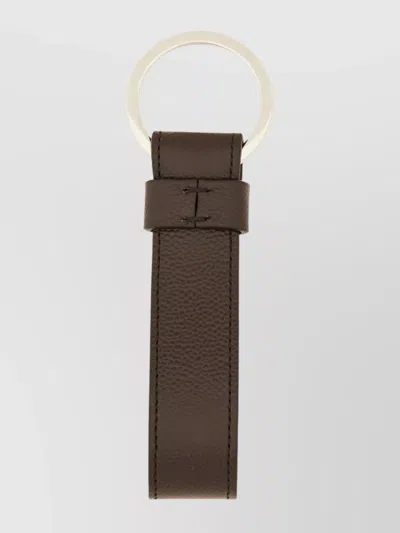 Tod's Leather Keychain Metal Ring