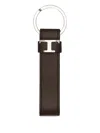 Tod's T Timeless Logo Keychain In Brown