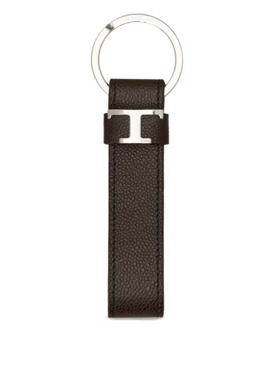 Tod's Leather Keyring In Brown