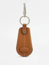 Tod's Leather Keyring With Shoehorn In Brown