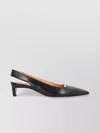 Tod's Leather Kitten Heel Slingback Pumps With Metal Detail