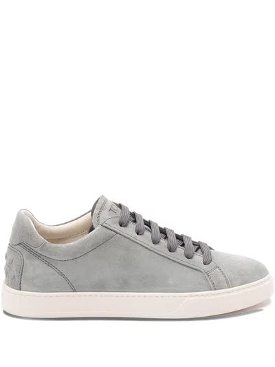 Tod's Lace Up Low Top Suede Rubber Sole In Multi
