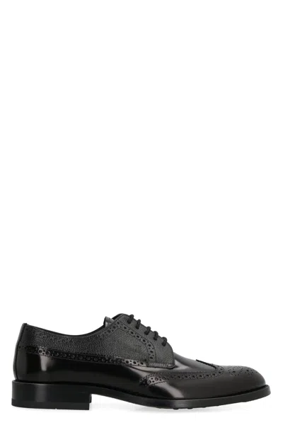 Tod's Leather Lace-up Shoes In Black