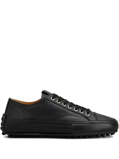 Tod's Leather Lace-up Sneakers In Black