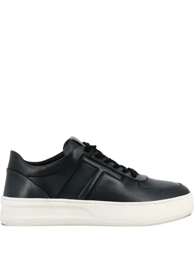 Tod's Leather Lace-up Sneakers In Black