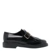 Tod's Monk Strap In Leather With English Dovetail Stitching And Fringe In Nero