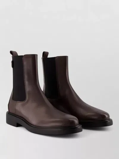 Tod's Leather Lace-up Boots In Brown