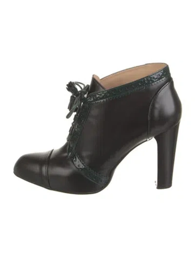 Pre-owned Tod's Leather Lace-up Boots In Black