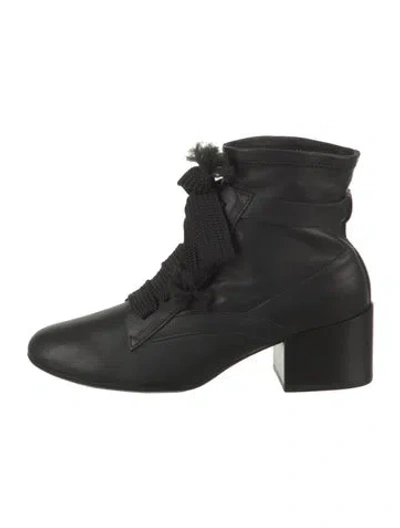 Pre-owned Tod's Leather Lace-up Boots In Black