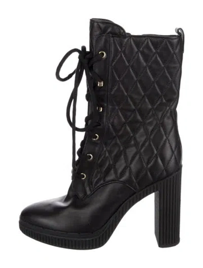 Pre-owned Tod's Leather Lace-up Boots In Black