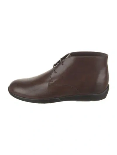 Pre-owned Tod's Leather Lace-up Boots In Brown