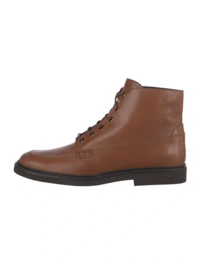 Pre-owned Tod's Leather Lace-up Boots In Brown