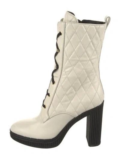 Pre-owned Tod's Leather Lace-up Boots In Neutral