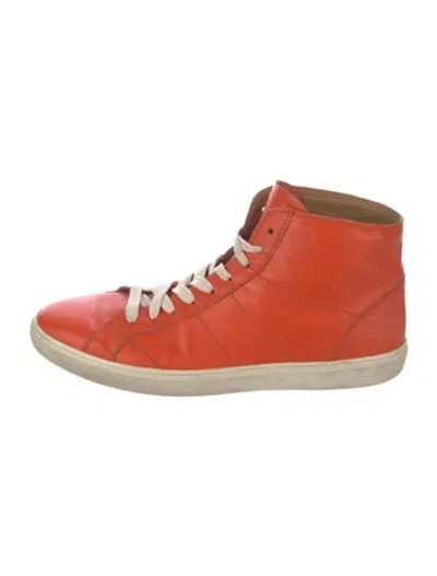 Pre-owned Tod's Leather Lace-up Boots In Orange