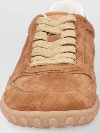 Tod's Leather Lace-up Sneakers In Brown