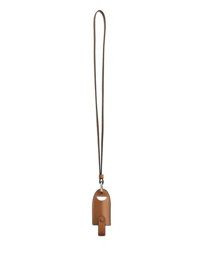 Tod's Leather Lipstick Holder In Brown