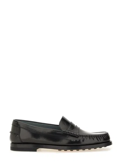 Tod's Leather Loafer In Black