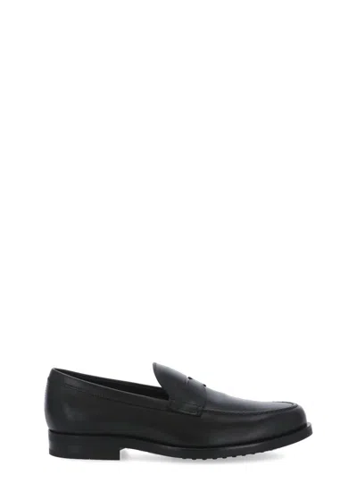 Tod's Leather Loafer In Black
