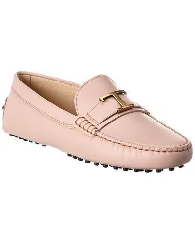 Tod's Tods Leather Loafer In Pink