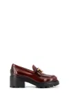 Tod's Leather Loafer With Frontal Metal Chain
