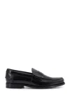 Tod's Black Leather Loafers For Men