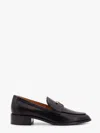 Tod's Leather Loafer With T-timeless Metal Logo In Black