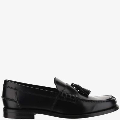 TOD'S LEATHER LOAFER WITH TASSEL