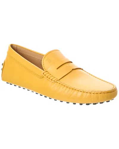 Tod's Tods Leather Loafer In Yellow