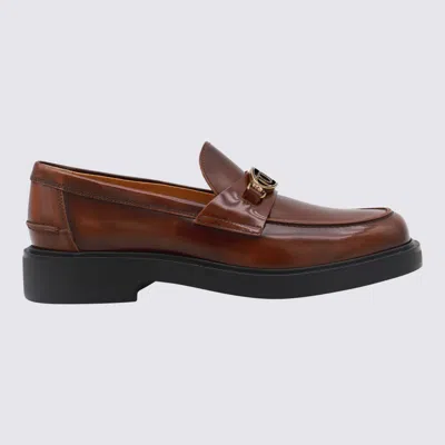 Tod's Leather Loafers In Brown