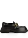 Tod's Leather Loafers In Black
