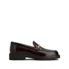 Tod's Leather Loafers With Metal Bar Shoes
