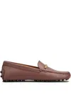 Tod's Gommino Leather Bar Driver Loafers In Brown