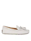 Tod's Loafers Featuring Front Bow And Tassel Detail In Beige