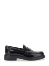 Tod's Woman Loafers Dark Green Size 7.5 Leather In Black