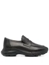 Tod's Leather Loafers In Black