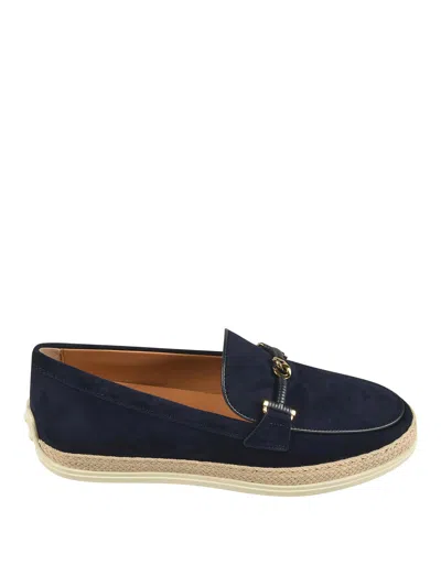 Tod's Leather Loafers In Black