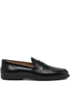 Tod's Leather Loafers In Black