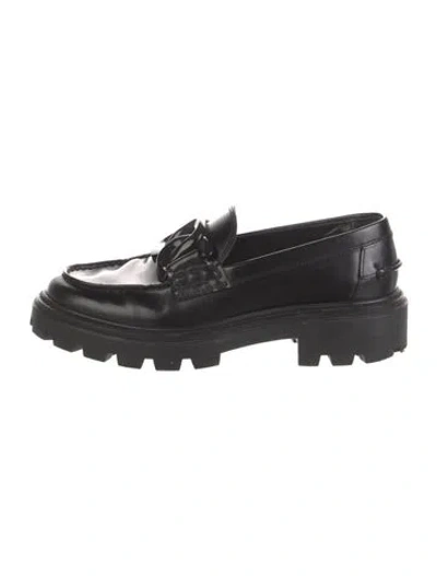 Pre-owned Tod's Leather Loafers In Black