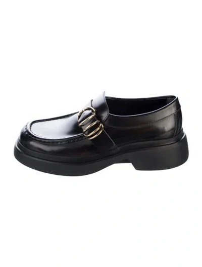 Pre-owned Tod's Leather Loafers In Black