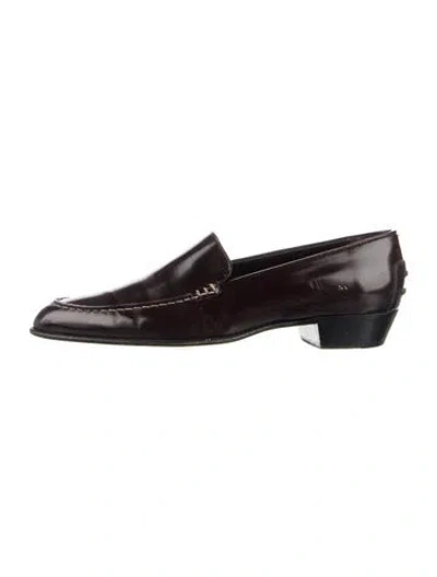 Pre-owned Tod's Leather Loafers In Black