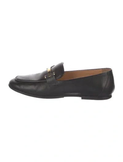 Pre-owned Tod's Leather Loafers In Black