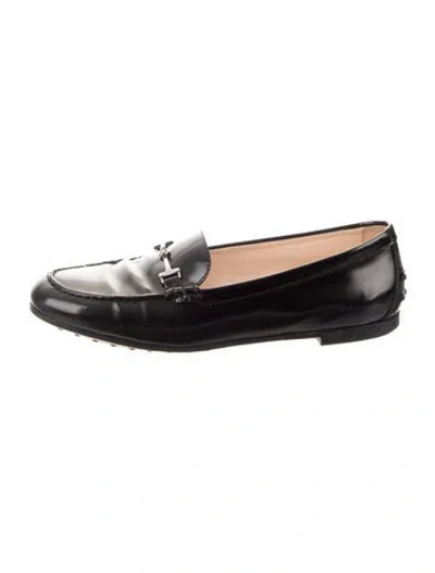 Pre-owned Tod's Leather Loafers In Black