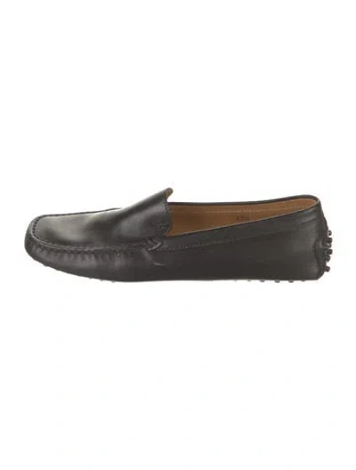 Pre-owned Tod's Leather Loafers In Black