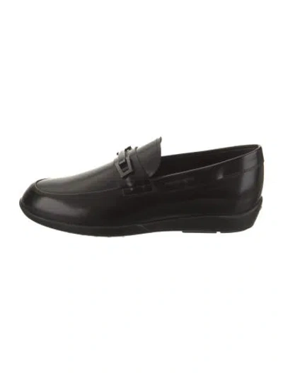 Pre-owned Tod's Leather Loafers In Black
