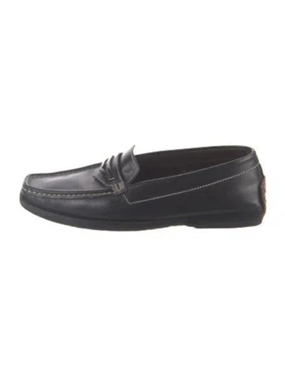 Pre-owned Tod's Leather Loafers In Black
