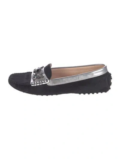 Pre-owned Tod's Leather Loafers In Black