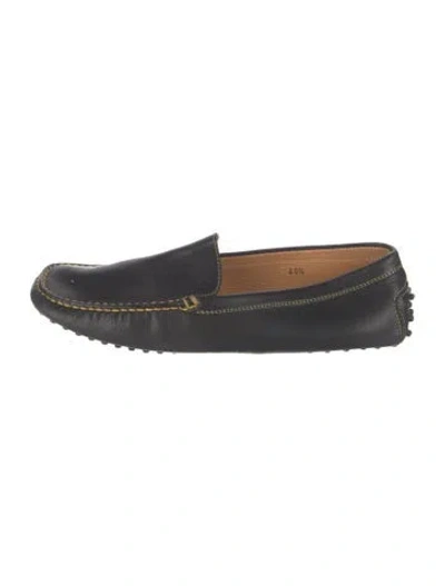 Pre-owned Tod's Leather Loafers In Black
